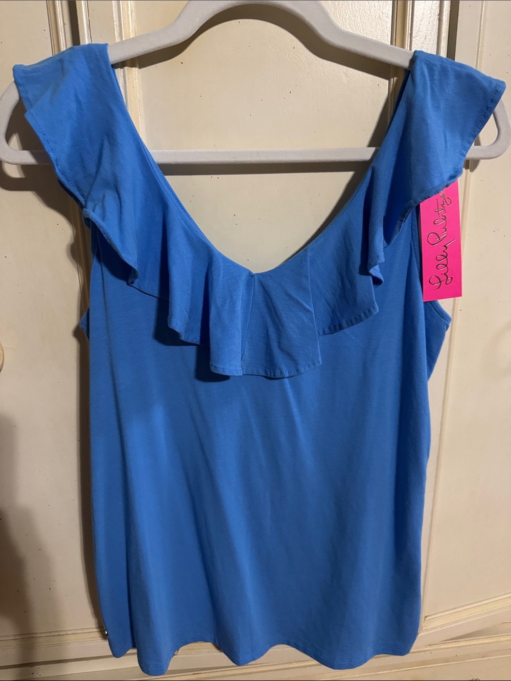 NWT Lilly Pulitzer Alessa Top. Size XS blue thistle